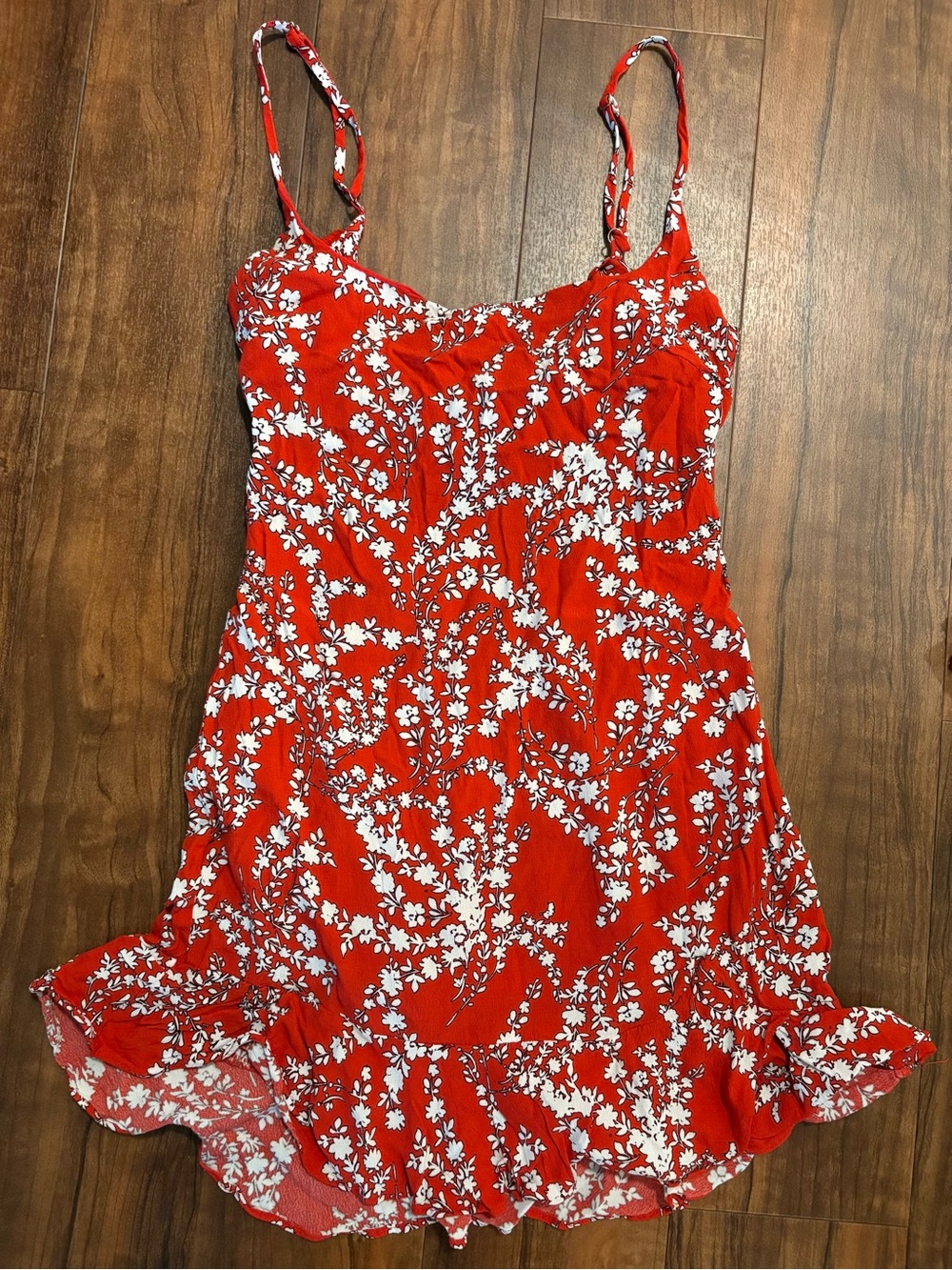 Red Floral Mini-Dress